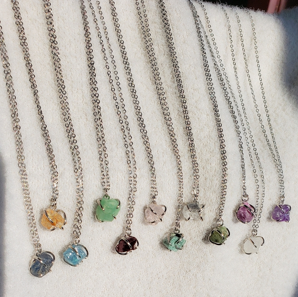 Rough Raw Quartz Necklaces